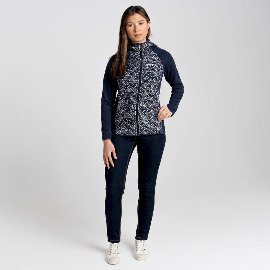 Blue Navy Craghoppers Alliva Hooded Women's Jackets | LZQ1426GI