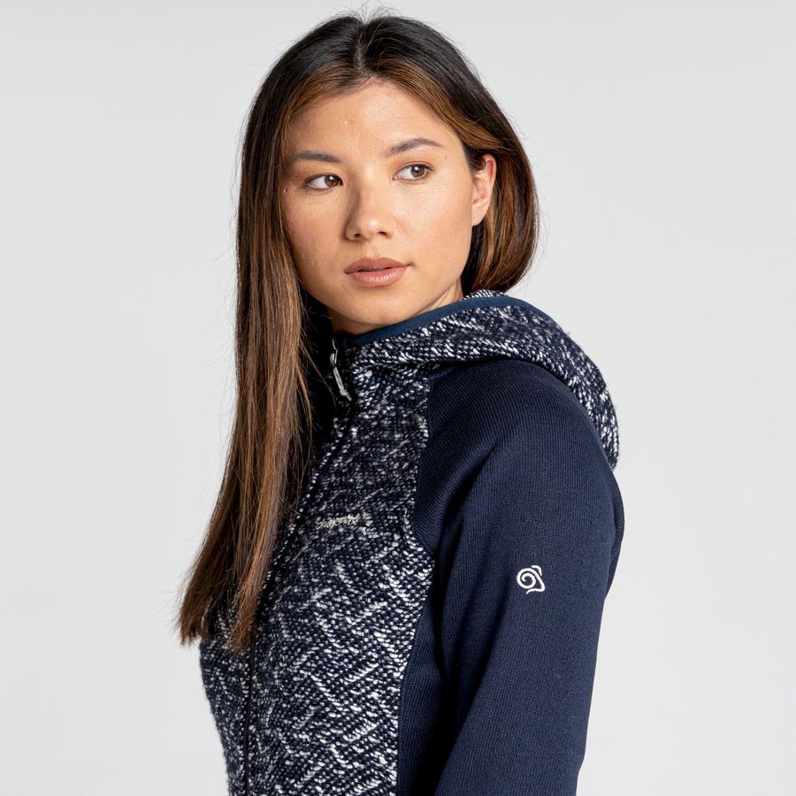 Blue Navy Craghoppers Alliva Hooded Women's Jackets | LZQ1426GI