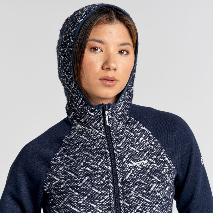 Blue Navy Craghoppers Alliva Hooded Women's Jackets | LZQ1426GI