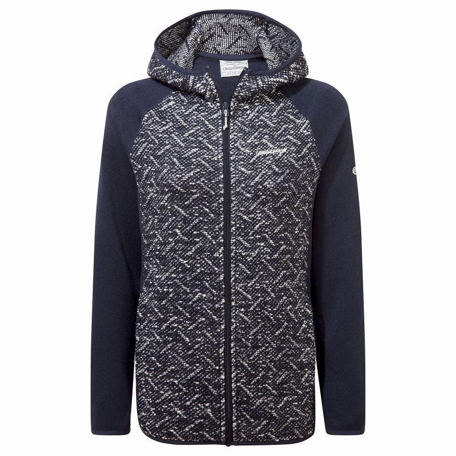 Blue Navy Craghoppers Alliva Hooded Women's Jackets | LZQ1426GI