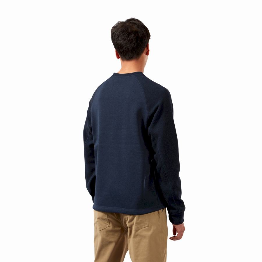 Blue Navy Craghoppers Barker Jumper Men's Sweatshirts | EFY9655TU