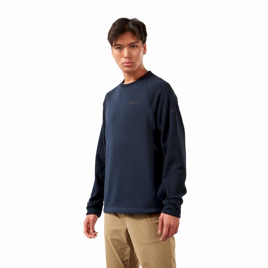 Blue Navy Craghoppers Barker Jumper Men's Sweatshirts | EFY9655TU