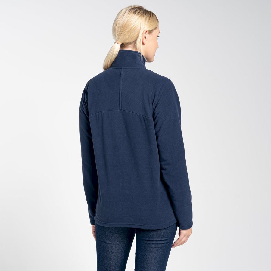 Blue Navy Craghoppers Cabrillo Half Zip Women's Sweaters | DAO7550BI