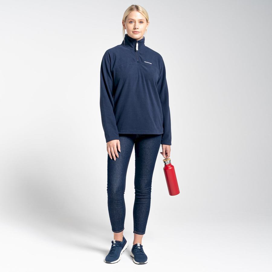 Blue Navy Craghoppers Cabrillo Half Zip Women's Sweaters | DAO7550BI