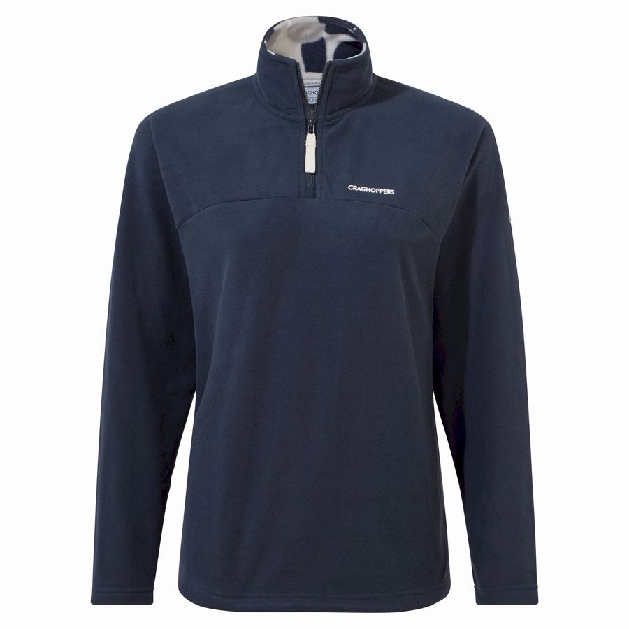 Blue Navy Craghoppers Cabrillo Half Zip Women's Sweaters | DAO7550BI