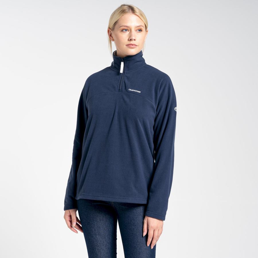 Blue Navy Craghoppers Cabrillo Half Zip Women's Sweaters | DAO7550BI