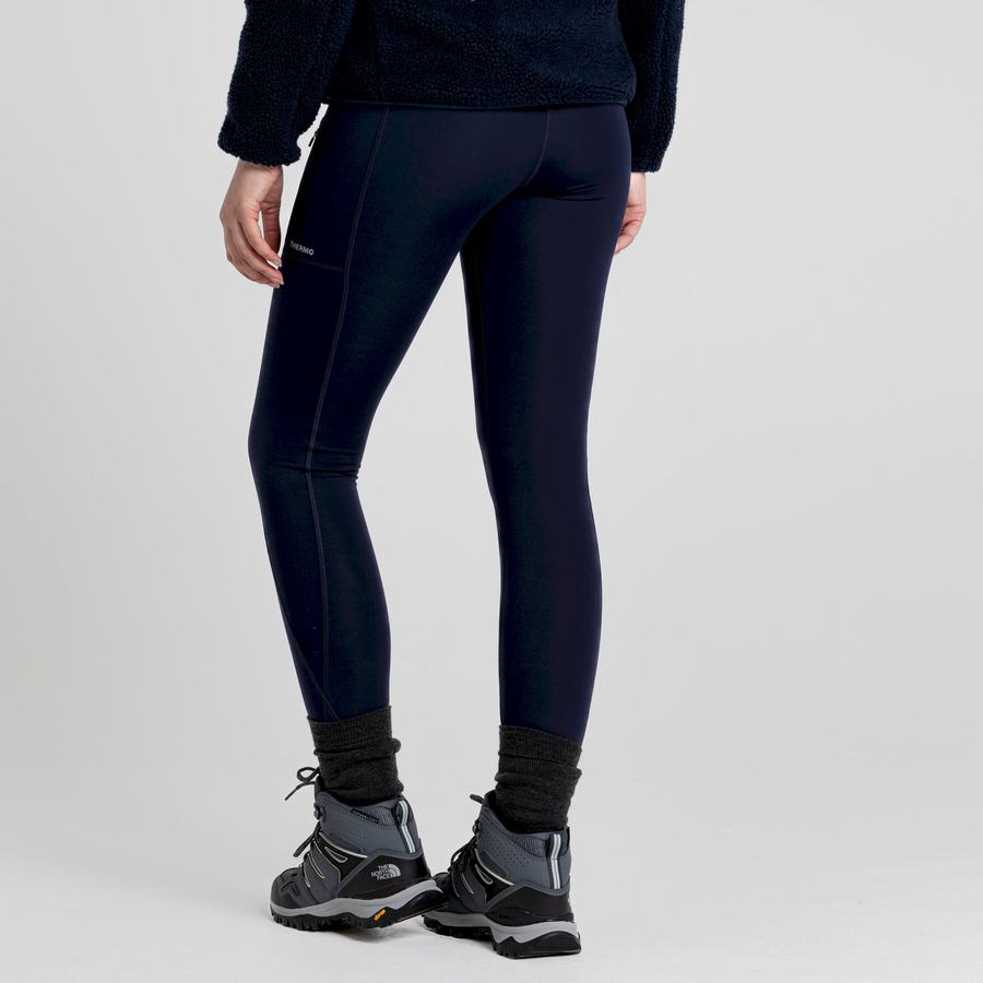 Blue Navy Craghoppers Compression Thermal Women's Leggings | WDC981CA