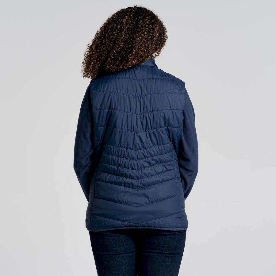 Blue Navy Craghoppers Compresslite VI Vest Women's Gilets | SSD733BE