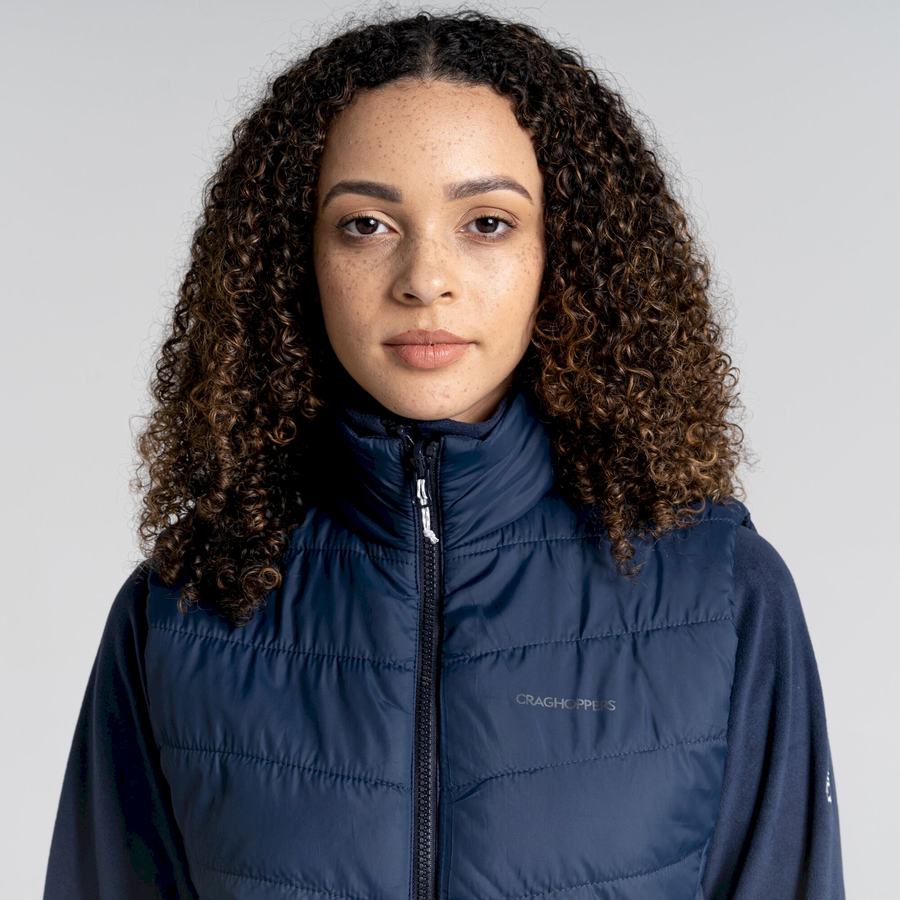 Blue Navy Craghoppers Compresslite VI Vest Women's Gilets | SSD733BE