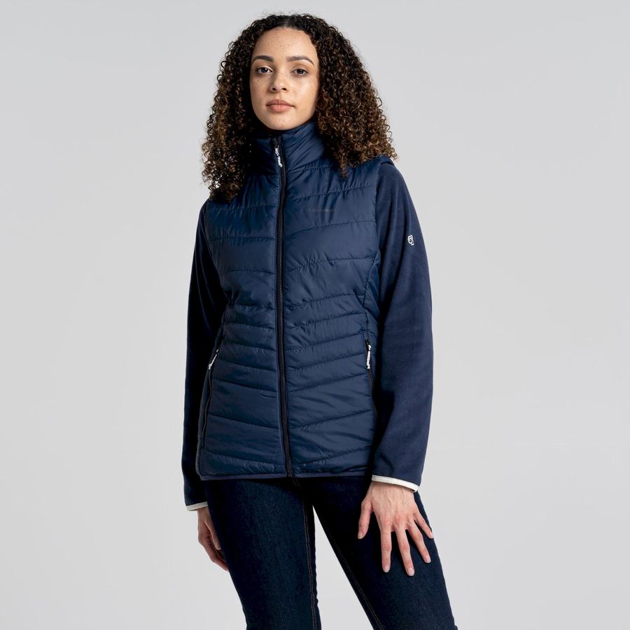 Blue Navy Craghoppers Compresslite VI Vest Women's Gilets | SSD733BE