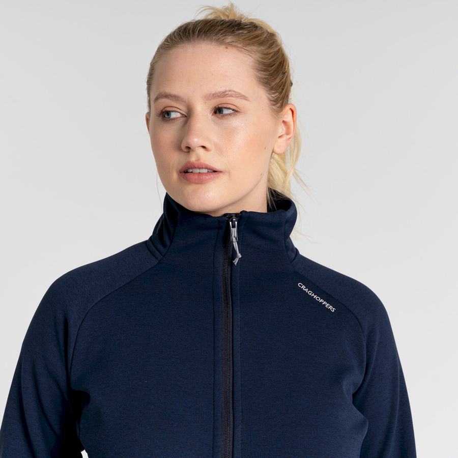 Blue Navy Craghoppers Dynamic Pro Half Zip Women's Sweaters | JUA2852NH