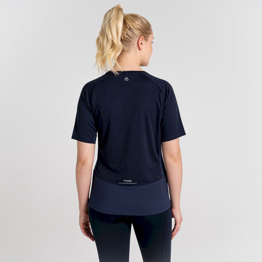 Blue Navy Craghoppers Dynamic Pro Short Sleeve Women's T-Shirts | RUL8177QG