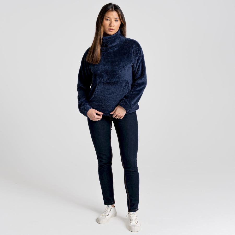 Blue Navy Craghoppers Inessa Overhead Women's Sweatshirts | YBF10022JY