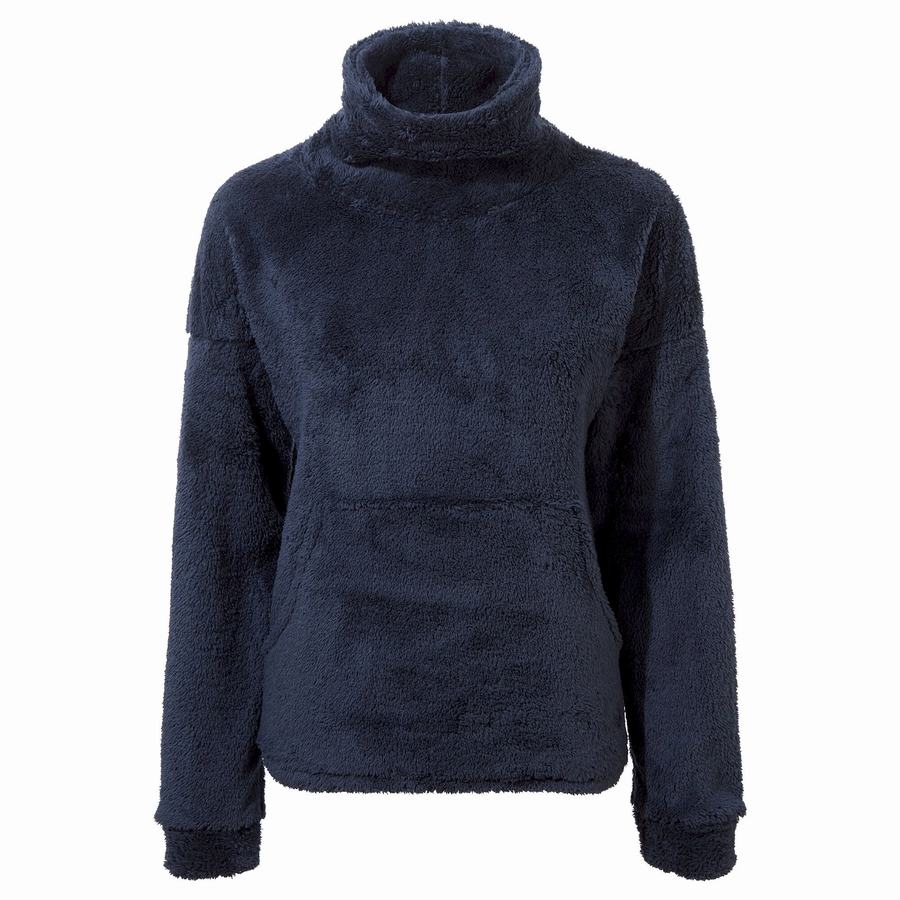 Blue Navy Craghoppers Inessa Overhead Women's Sweatshirts | YBF10022JY