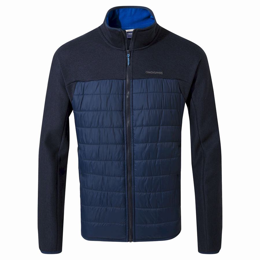 Blue Navy Craghoppers Kennett Hybrid Men's Jackets | TGV8219QA