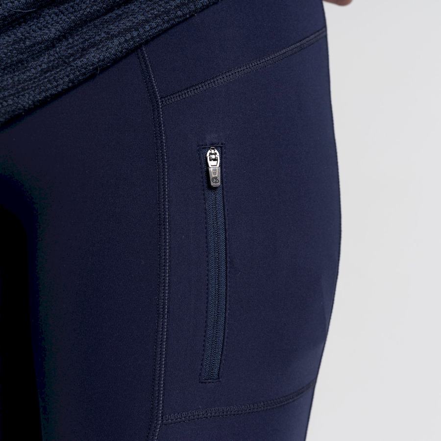 Blue Navy Craghoppers Kiwi Pro Women's Leggings | QUX3260TW