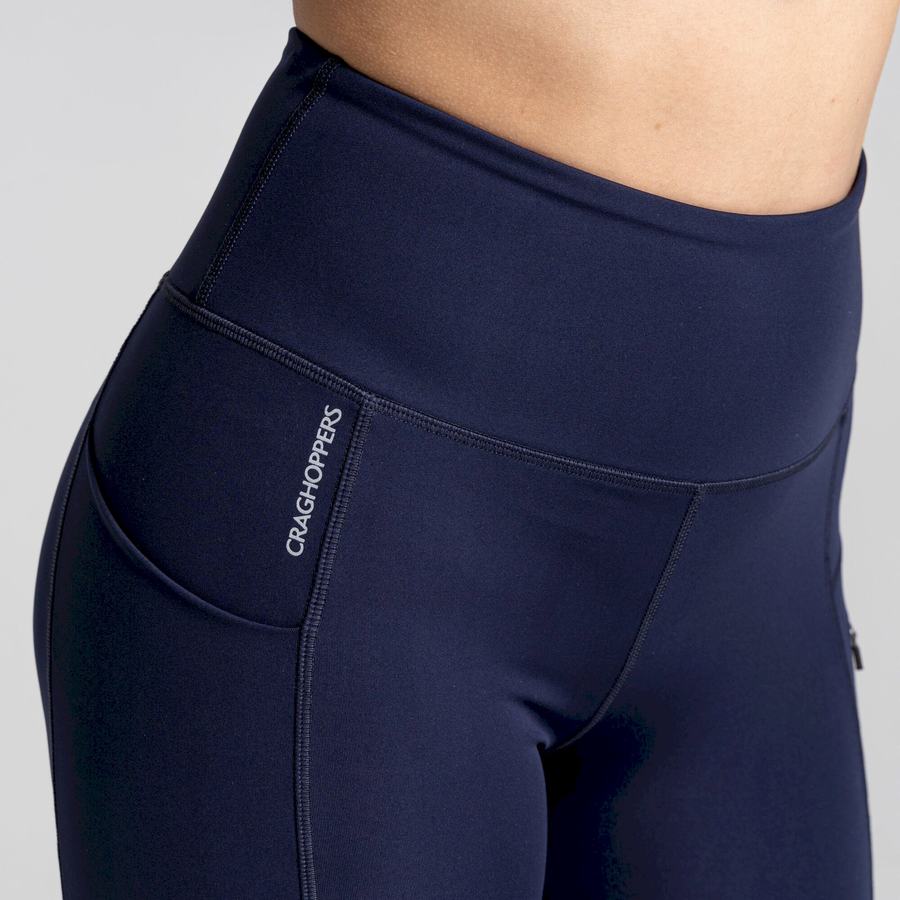 Blue Navy Craghoppers Kiwi Pro Women's Leggings | QUX3260TW