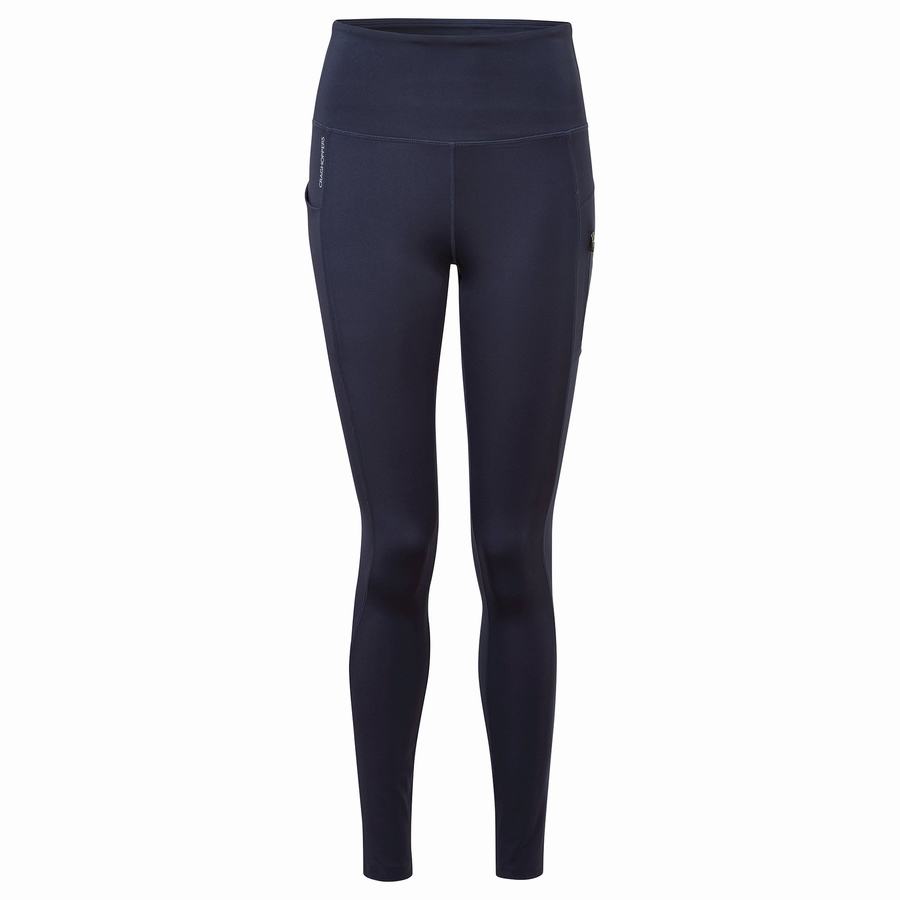 Blue Navy Craghoppers Kiwi Pro Women's Leggings | QUX3260TW