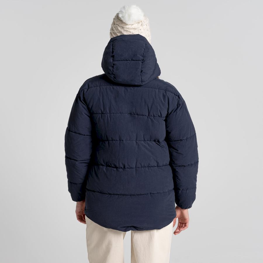 Blue Navy Craghoppers Madora Insulated Hooded Women's Jackets | WPT4393PY