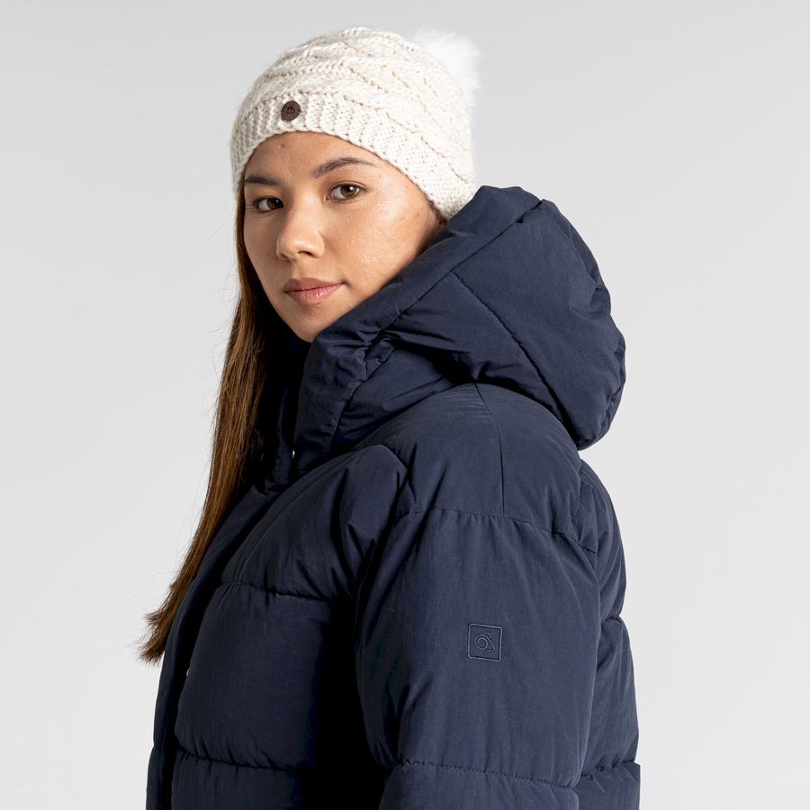 Blue Navy Craghoppers Madora Insulated Hooded Women's Jackets | WPT4393PY