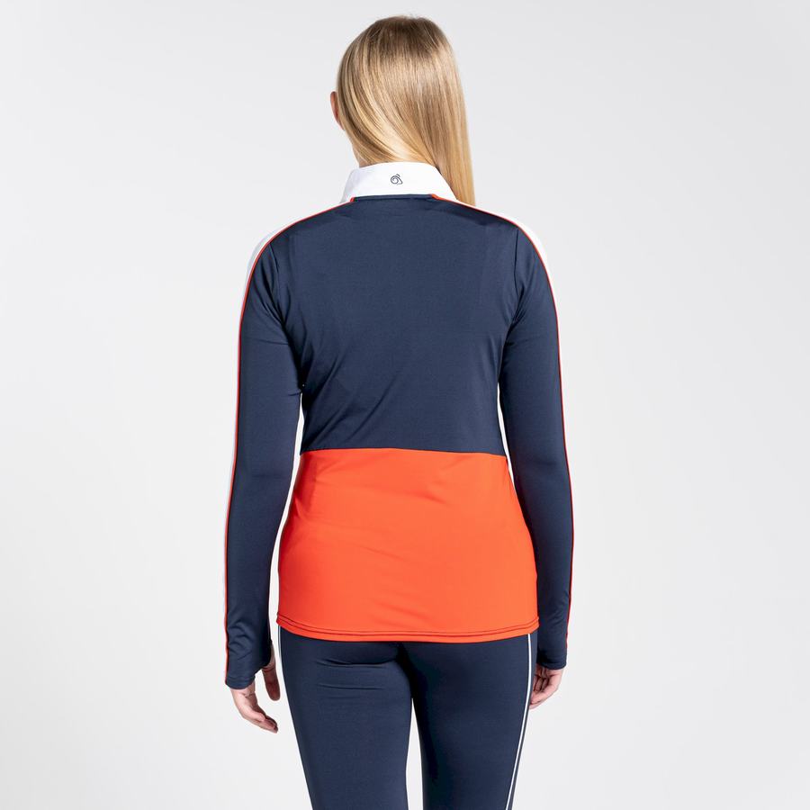 Blue Navy Craghoppers NosiLife Marcella Long Sleeved Women's T-Shirts | VPR6943OI