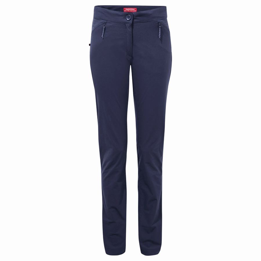 Blue Navy Craghoppers NosiLife Pro Active Women's Trousers | CIU65EJ