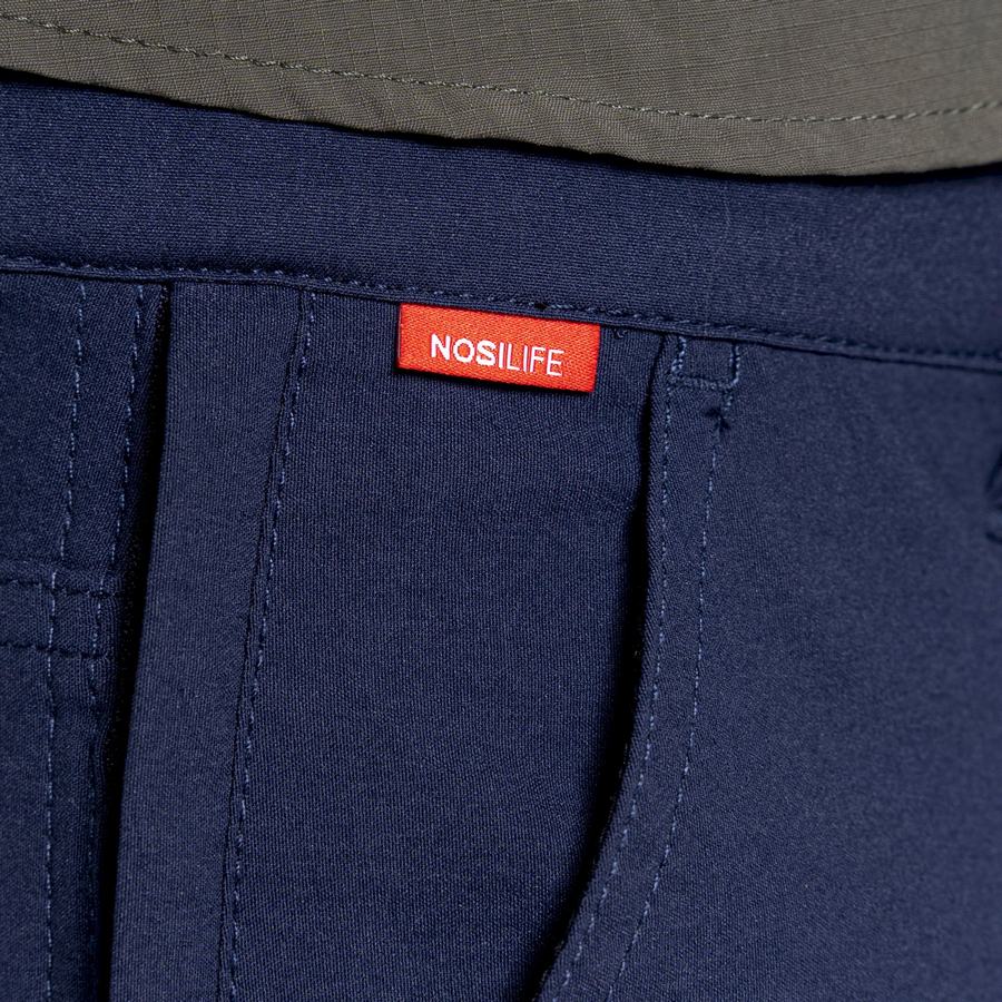 Blue Navy Craghoppers NosiLife Santos Men's Trousers | MAS1429LK