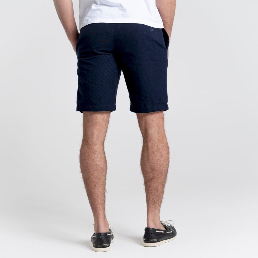 Blue Navy Craghoppers Nosibotanical Buck Men's Shorts | CXP1383RA