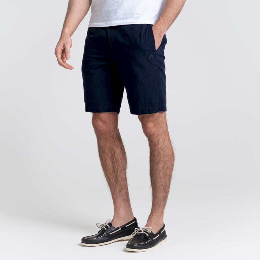 Blue Navy Craghoppers Nosibotanical Buck Men's Shorts | CXP1383RA