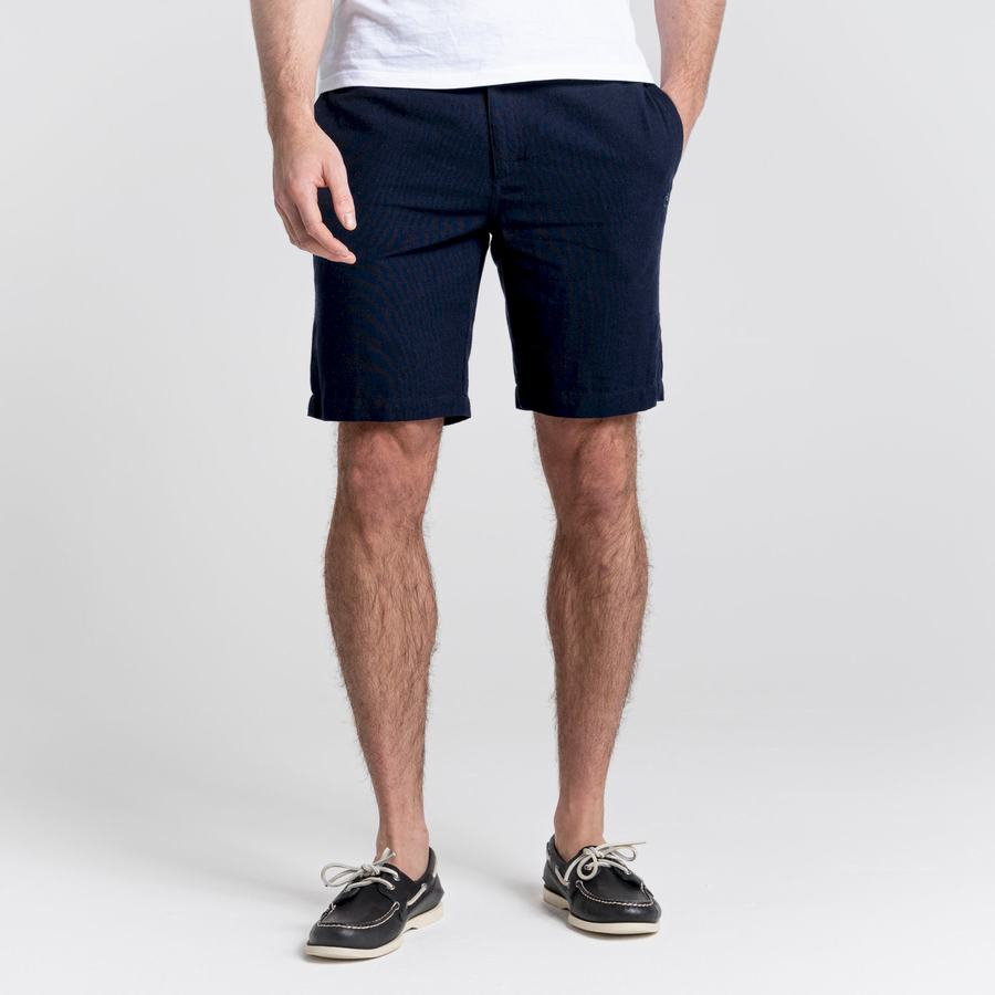 Blue Navy Craghoppers Nosibotanical Buck Men's Shorts | CXP1383RA