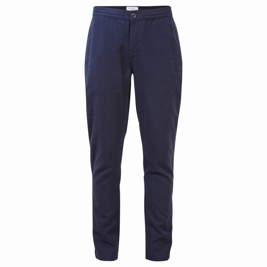 Blue Navy Craghoppers Nosibotanical Buck Men's Trousers | LWZ6397FW