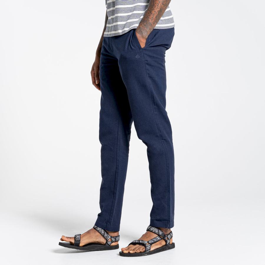 Blue Navy Craghoppers Nosibotanical Buck Men's Trousers | LWZ6397FW