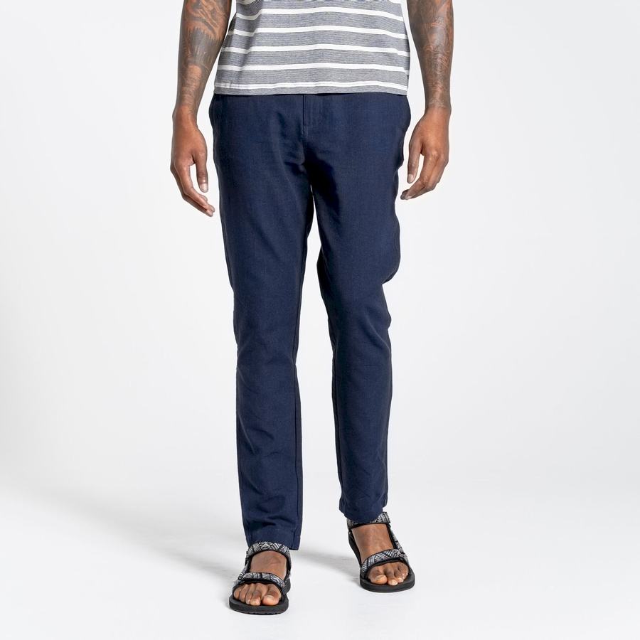 Blue Navy Craghoppers Nosibotanical Buck Men's Trousers | LWZ6397FW