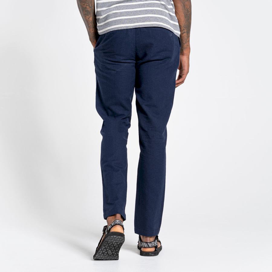 Blue Navy Craghoppers Nosibotanical Buck Men's Trousers | LWZ6397FW