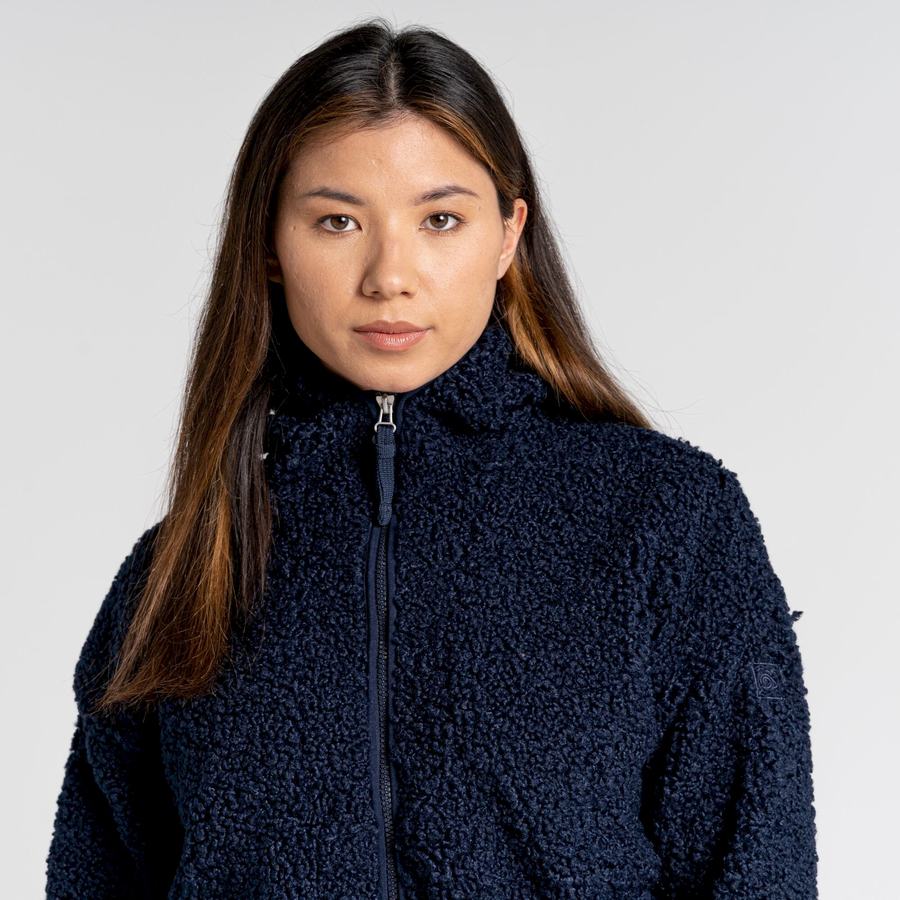 Blue Navy Craghoppers Orlena Hooded Women's Jackets | ANK9241DW