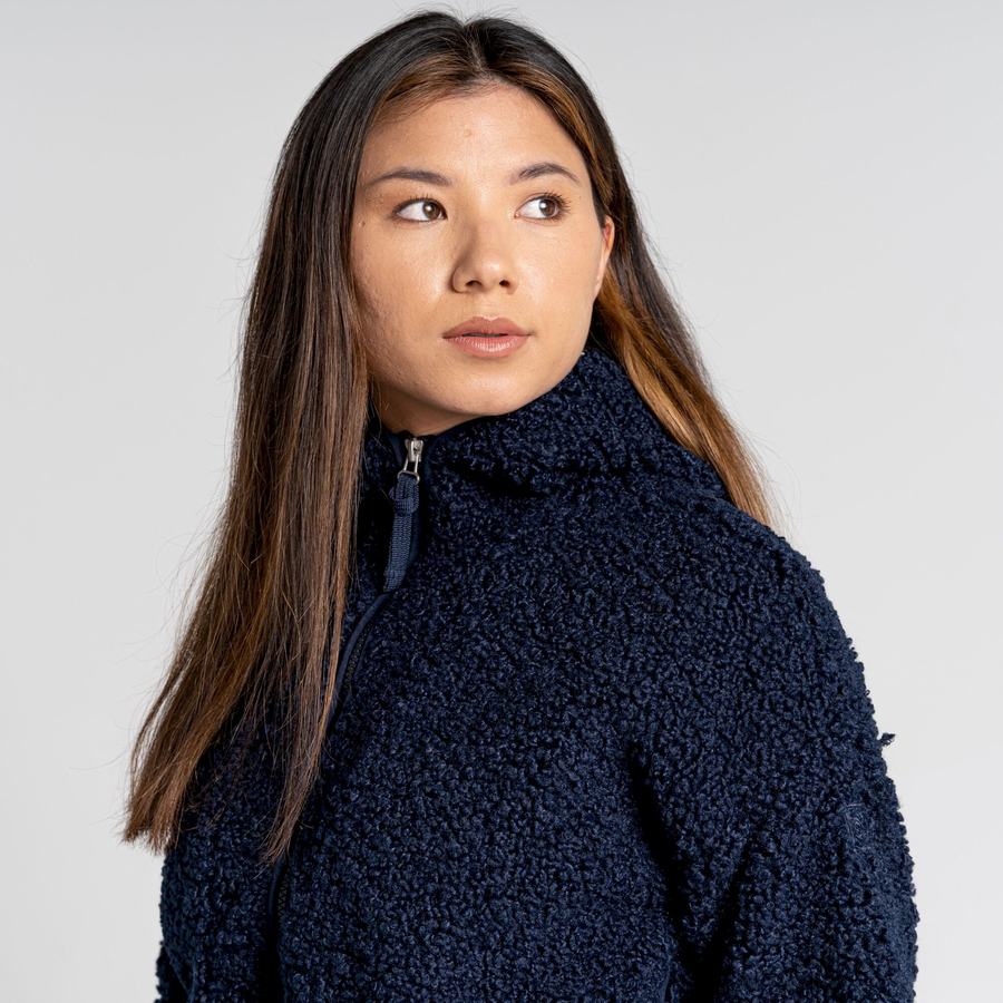 Blue Navy Craghoppers Orlena Hooded Women's Jackets | ANK9241DW