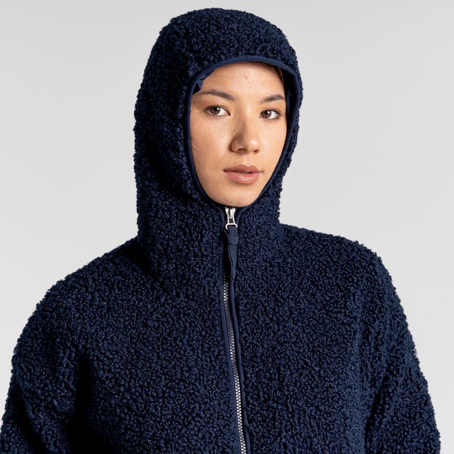 Blue Navy Craghoppers Orlena Hooded Women's Jackets | ANK9241DW