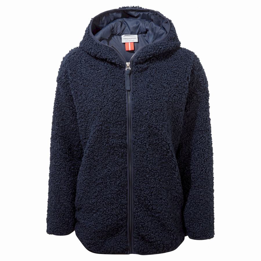 Blue Navy Craghoppers Orlena Hooded Women\'s Jackets | ANK9241DW