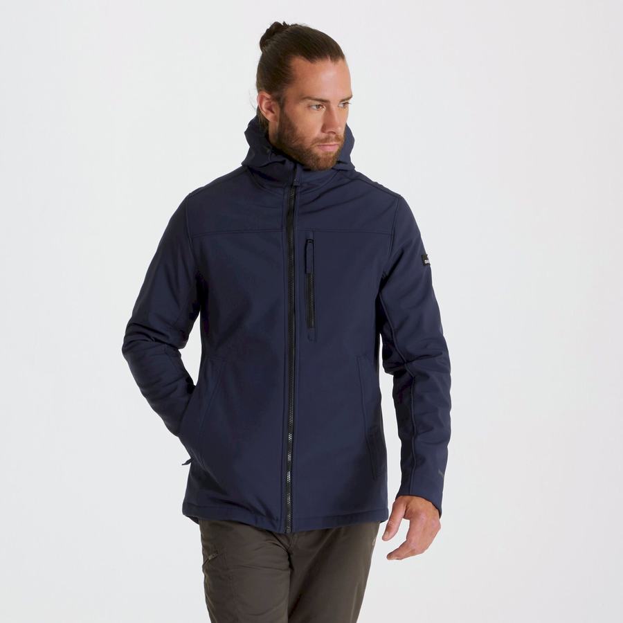 Blue Navy Craghoppers Oswin Insulated Hooded Men's Jackets | FSR9350EA