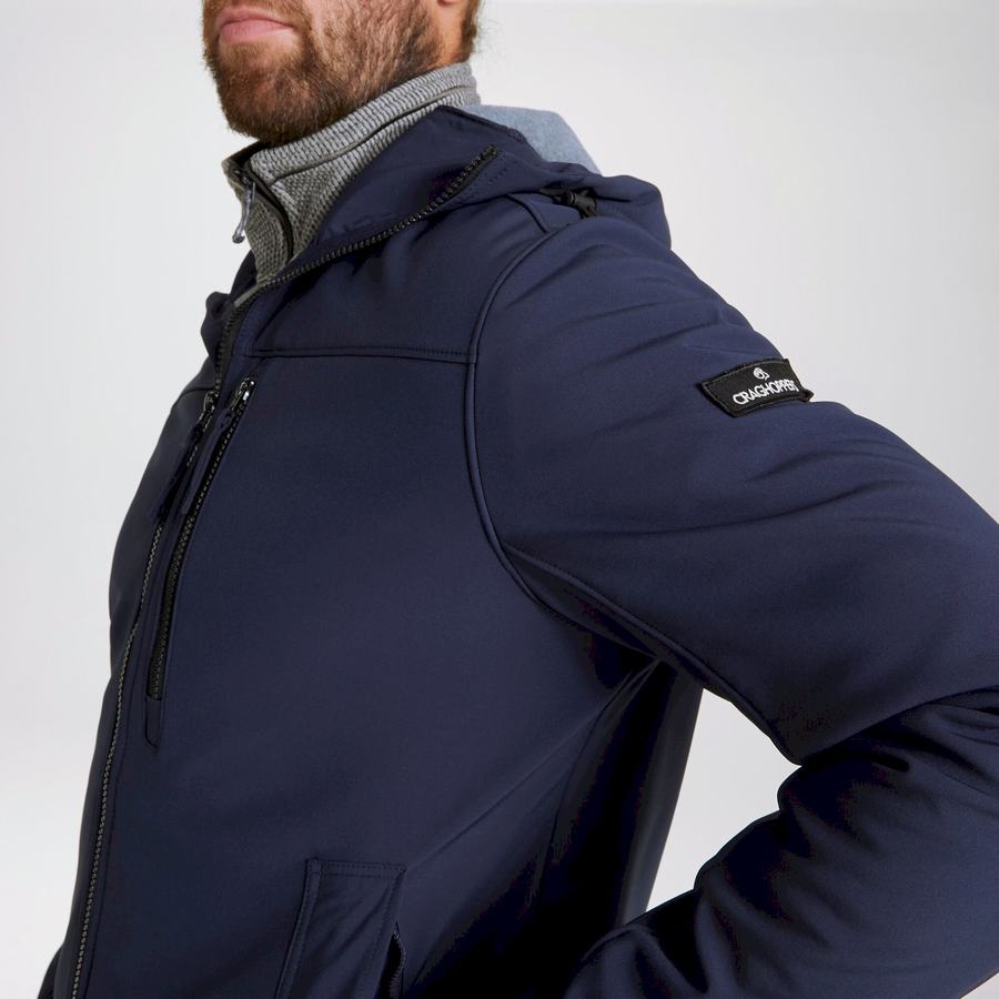 Blue Navy Craghoppers Oswin Insulated Hooded Men's Jackets | FSR9350EA