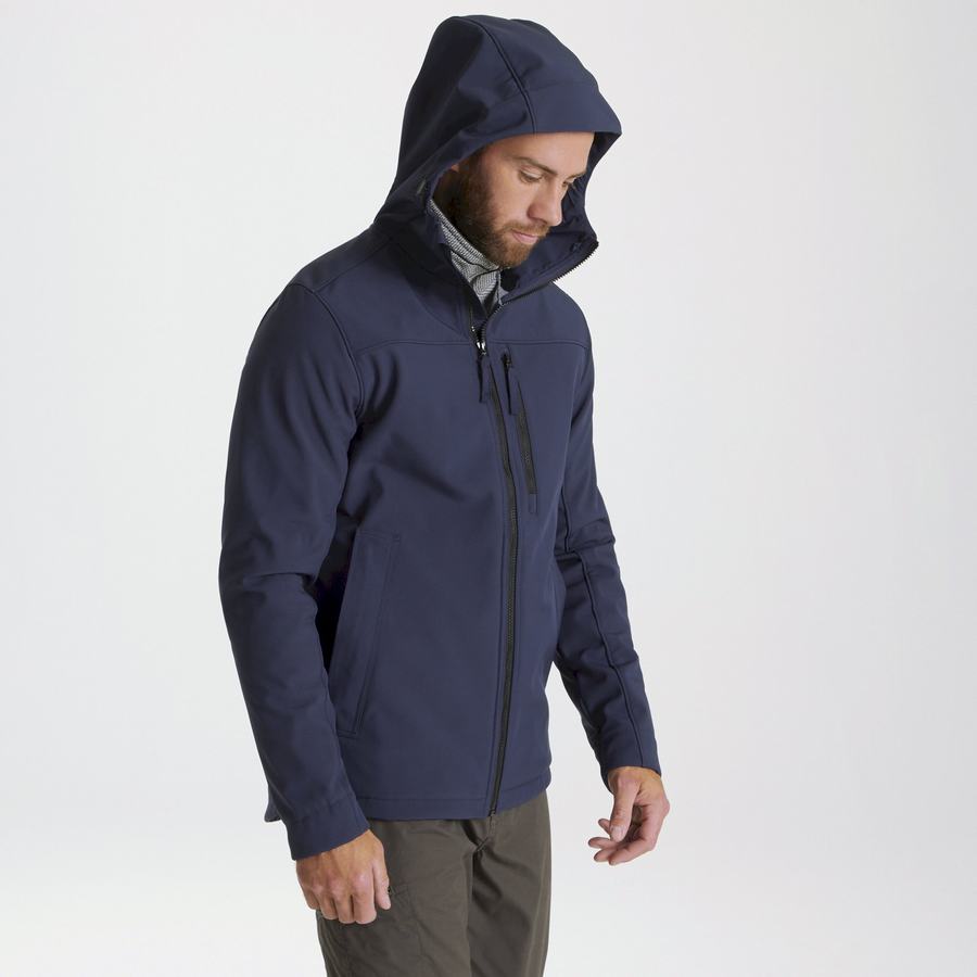 Blue Navy Craghoppers Oswin Insulated Hooded Men's Jackets | FSR9350EA