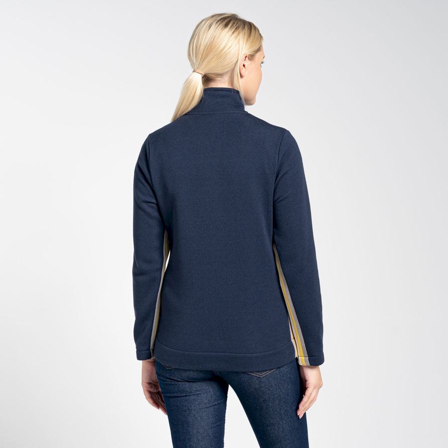 Blue Navy Craghoppers Pinalla Half Zip Women's Sweaters | EWB596GB