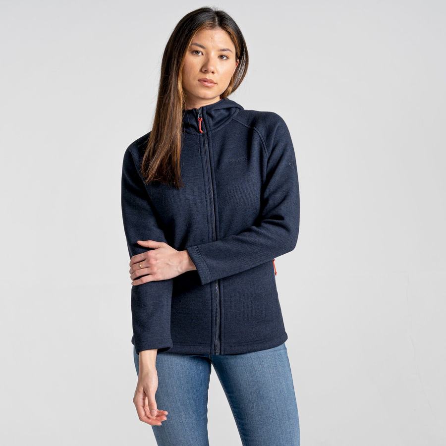 Blue Navy Craghoppers Silvia Hooded Women's Jackets | FKU7673PC