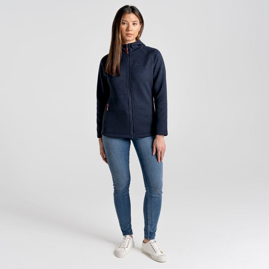 Blue Navy Craghoppers Silvia Hooded Women's Jackets | FKU7673PC