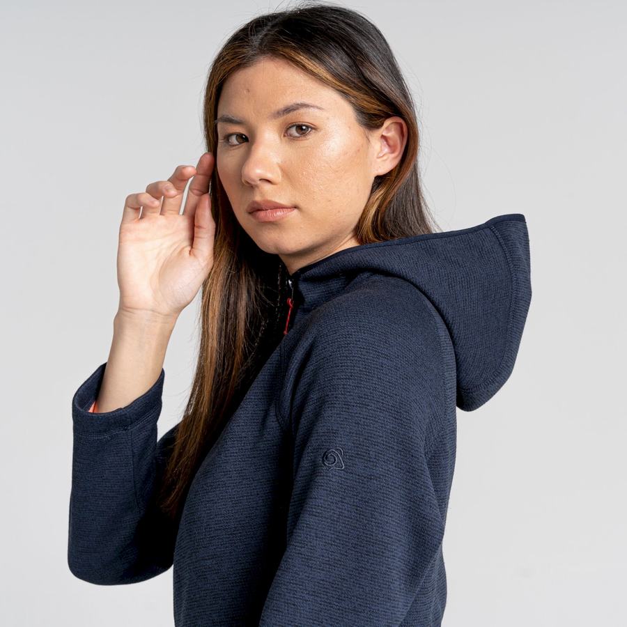 Blue Navy Craghoppers Silvia Hooded Women's Jackets | FKU7673PC