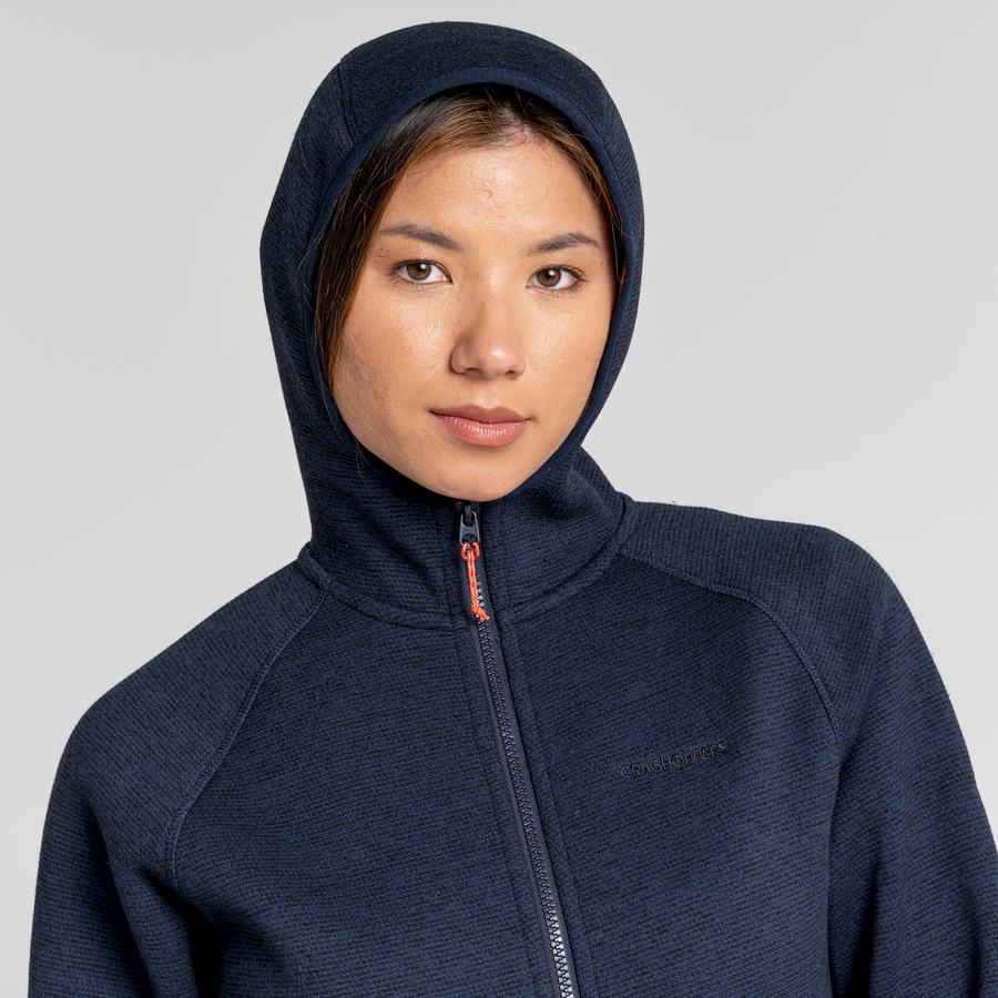 Blue Navy Craghoppers Silvia Hooded Women's Jackets | FKU7673PC