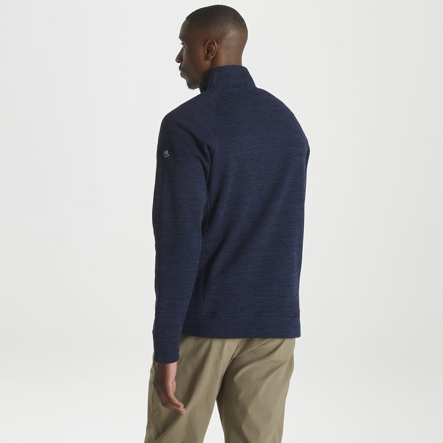 Blue Navy Craghoppers Stromer Half Men's Sweaters | ILD6443TY