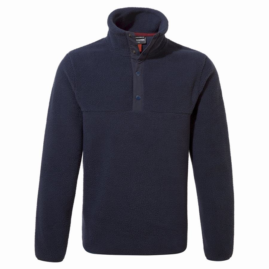 Blue Navy Craghoppers Sulivan Overhead Men's Sweaters | UEU276DG