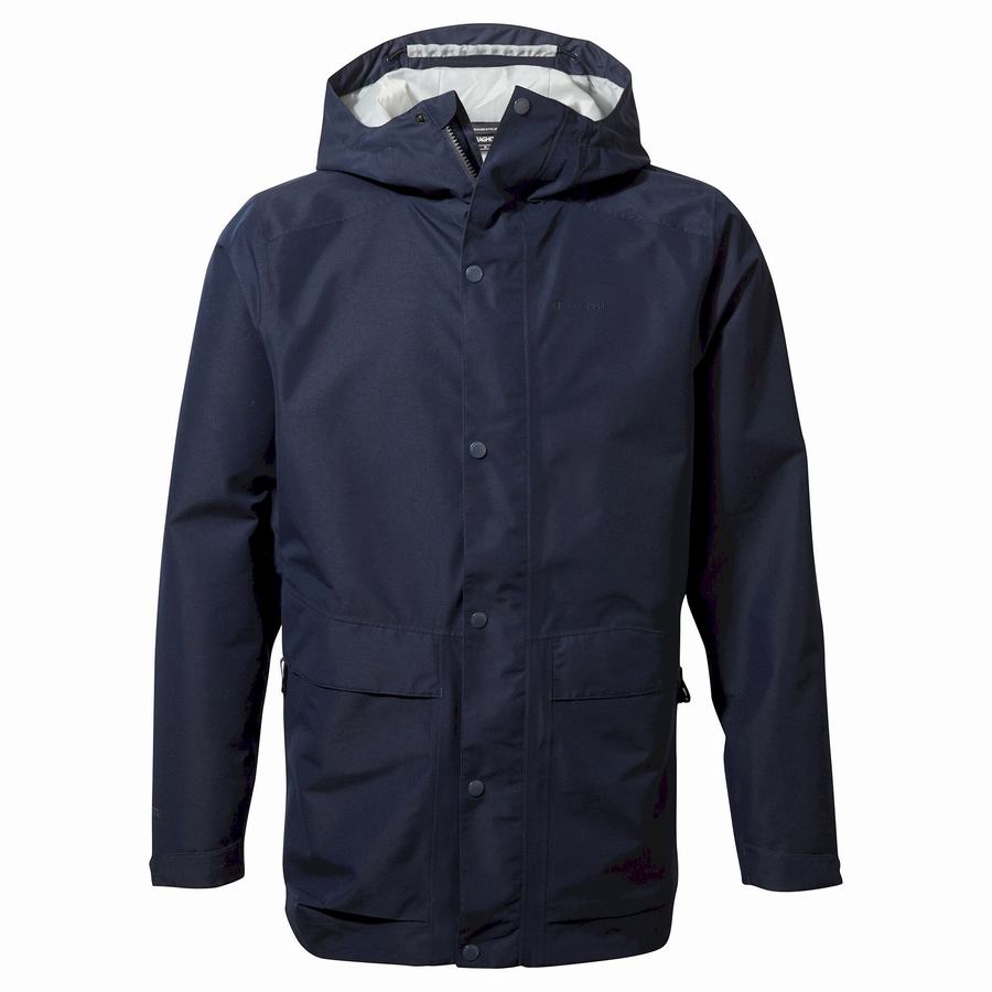 Blue Navy Craghoppers Talo GORE-TEX Men\'s Jackets | ZPP5620TA