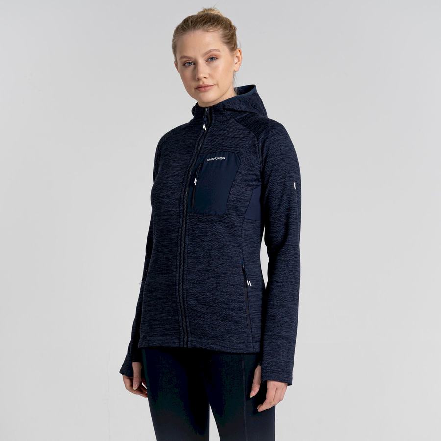 Blue Navy Craghoppers Trina Hooded Women's Jackets | SHZ8966PD